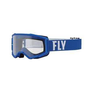 Motokrosové brýle FLY Racing Focus bílo-modré (čiré plexi)