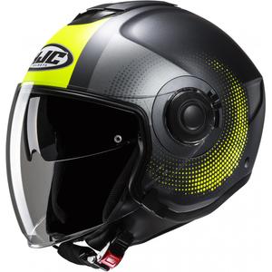 Otevřená helma na motorku HJC i40N Pyle MC3HSF šedo-fluo žlutá