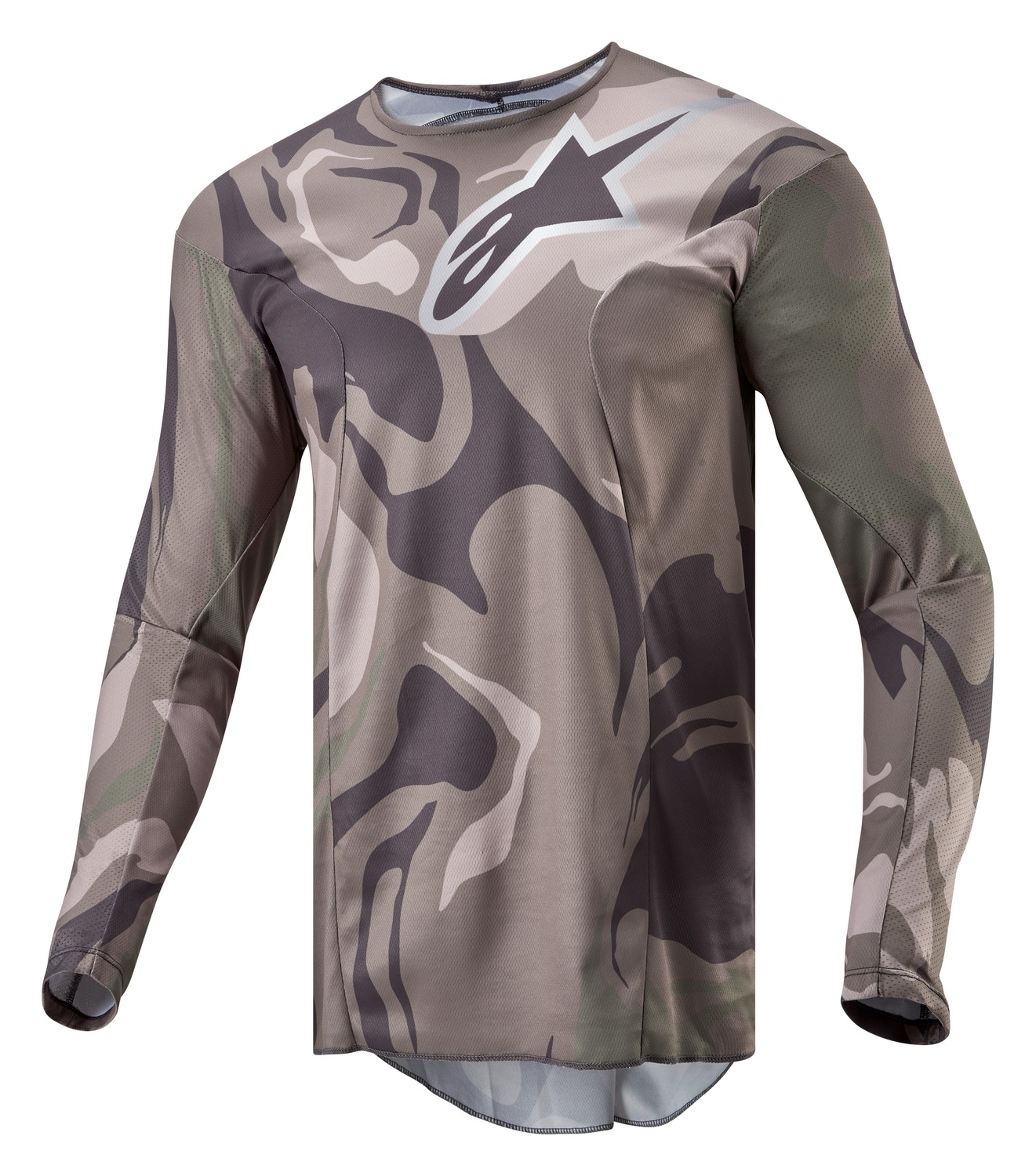 Motokrosový dres Alpinestars Racer Tactical zelená camo-hnědý Velikost: S
