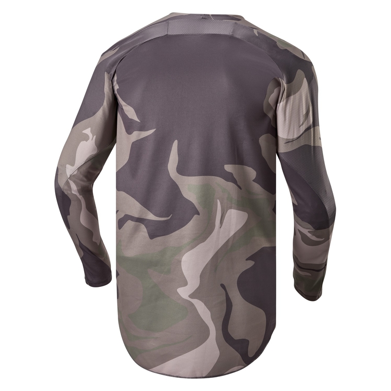 Motokrosový dres Alpinestars Racer Tactical zelená camo-hnědý