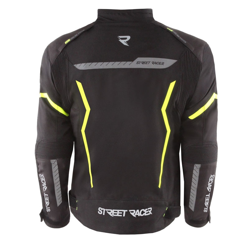 Bunda na motorku Street Racer Flex černo-fluo žlutá