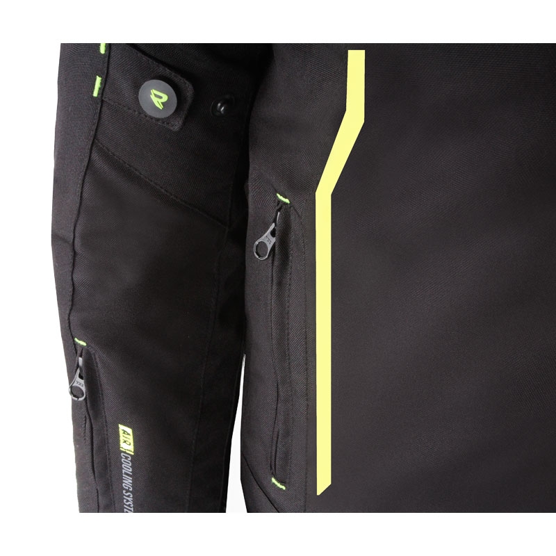 Bunda na motorku Street Racer Flex černo-fluo žlutá