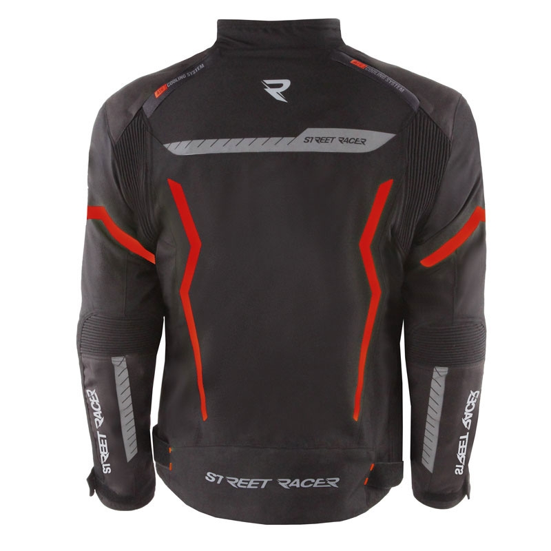 Bunda na motorku Street Racer Flex černo-červená