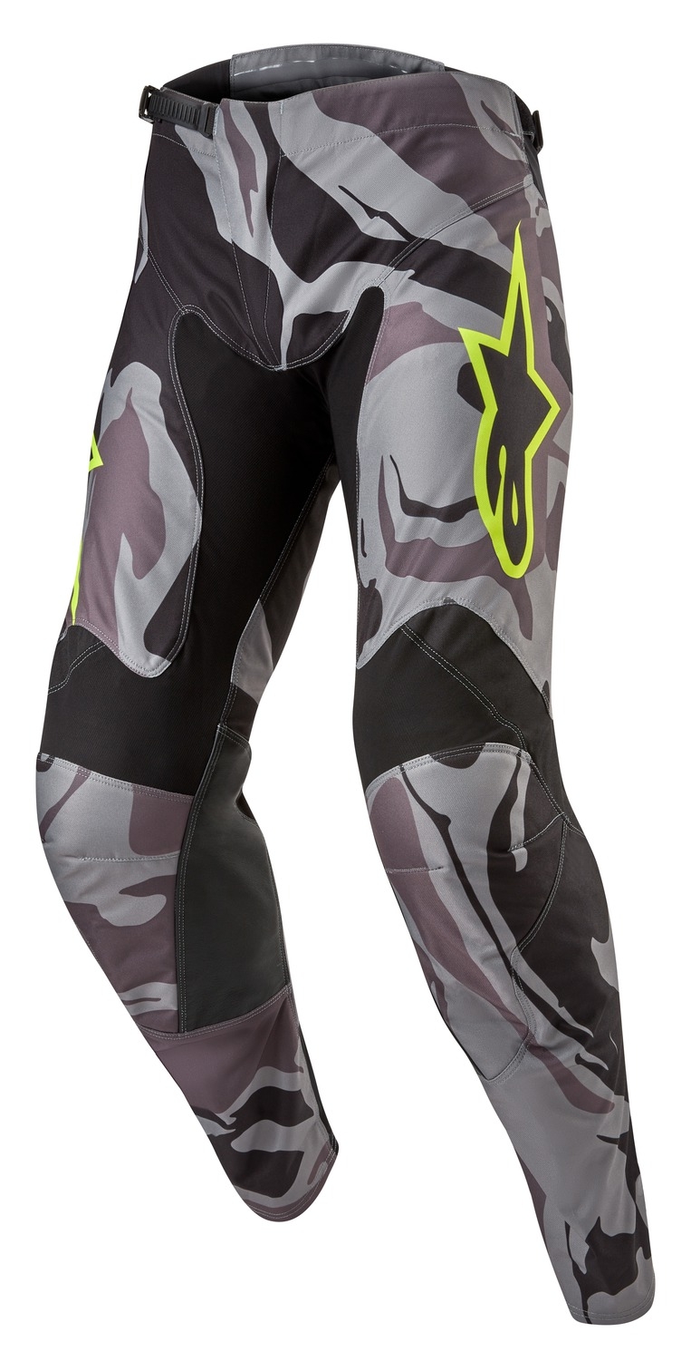 Motokrosové kalhoty Alpinestars Racer Tactical šedá camo-fluo žluto-černé Velikost: 32
