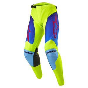 Motokrosové kalhoty Alpinestars Racer Hoen 2024 fluo žluto-modro-červené