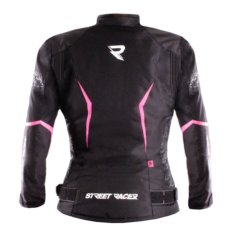 Dámská bunda na motorku Street Racer Rose černo-růžová