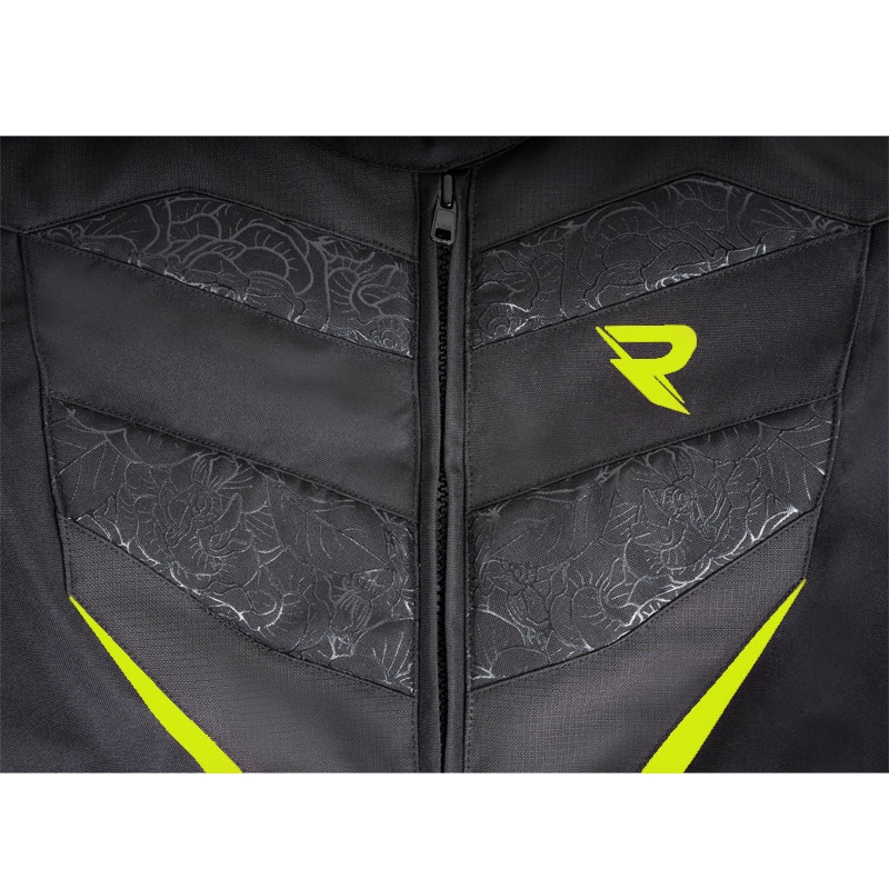 Dámská bunda na motorku Street Racer Rose černo-fluo žlutá