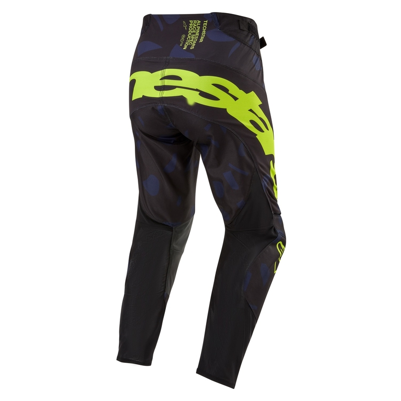 Motokrosové kalhoty Alpinestars Techstar Rantera černo-modro-fluo žluté
