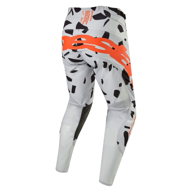 Motokrosové kalhoty Alpinestars Techstar Rantera šedo-oranžovo-černé
