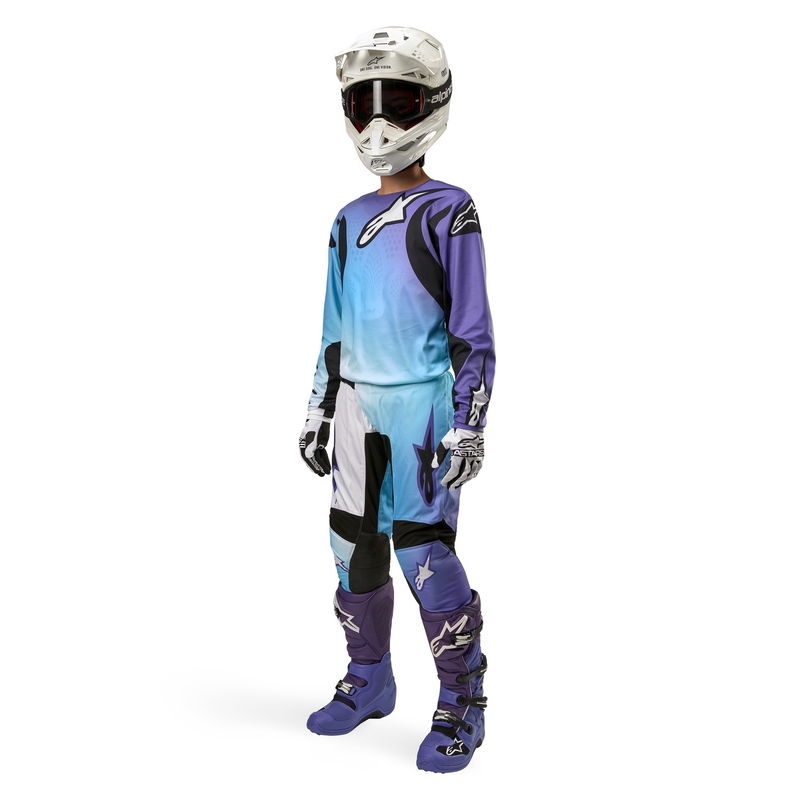 Dámské motokrosové kalhoty Alpinestars Stella Fluid bílo-fialové