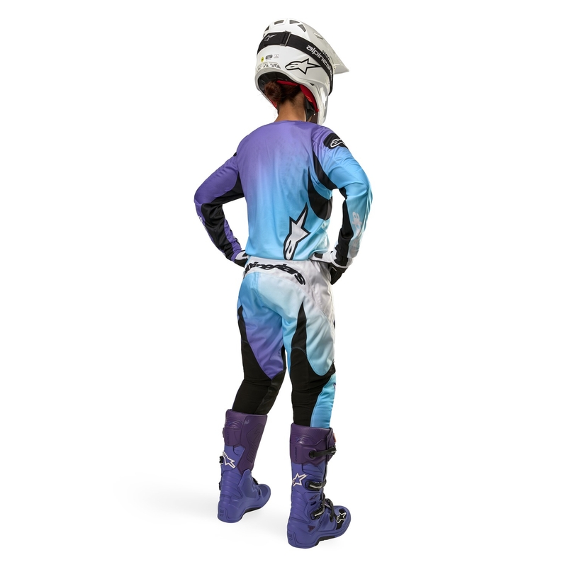Dámské motokrosové kalhoty Alpinestars Stella Fluid bílo-fialové