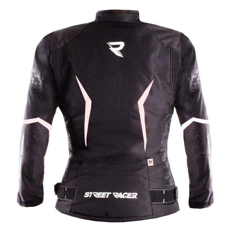 Dámská bunda na motorku Street Racer Rose černo-bílá