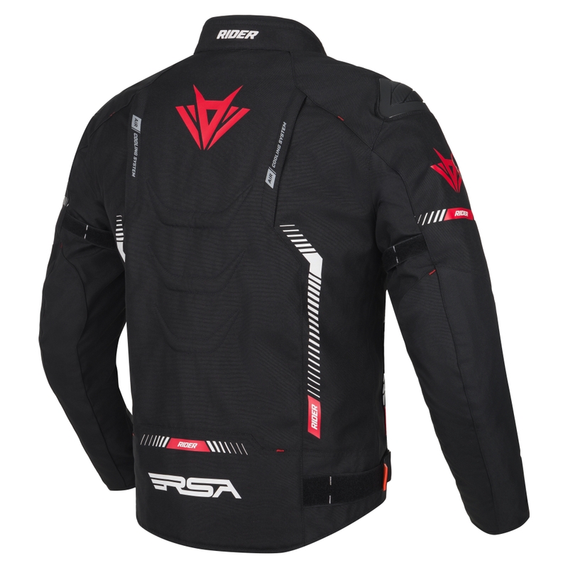 Bunda na motorku RSA Rider černo-bílo-červená