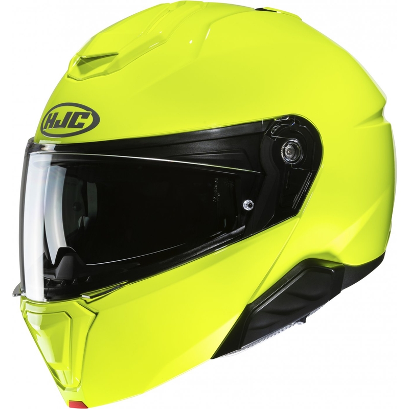 Výklopná přilba na motorku HJC i91 Solid fluo zelená