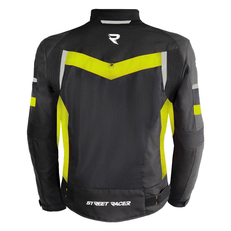 Bunda na motorku Street Racer Evans Air černo-fluo žlutá