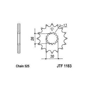 Řetězové kolečko JT JTF 1183-17 17 zubů, 525