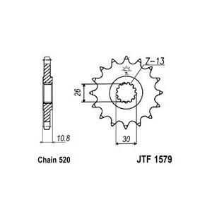 Řetězové kolečko JT JTF 1579-16 16 zubů, 520