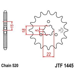 Řetězové kolečko JT JTF 1445-11 11 zubů, 520