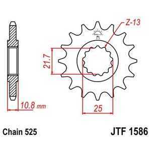 Řetězové kolečko JT JTF 1586-15 15 zubů, 525