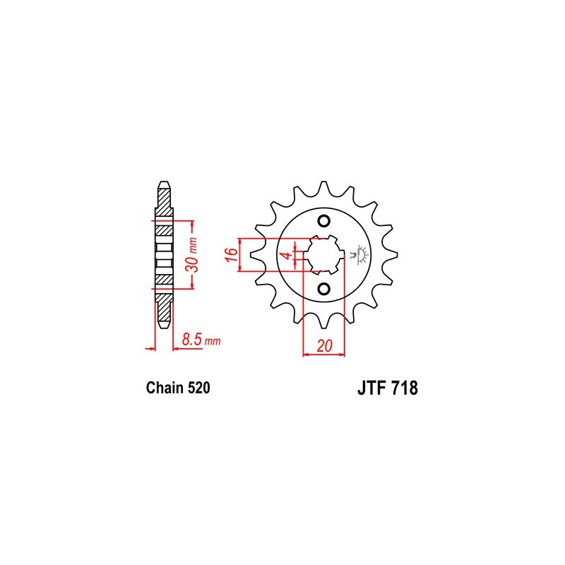 Řetězové kolečko JT 12 zubů, 520