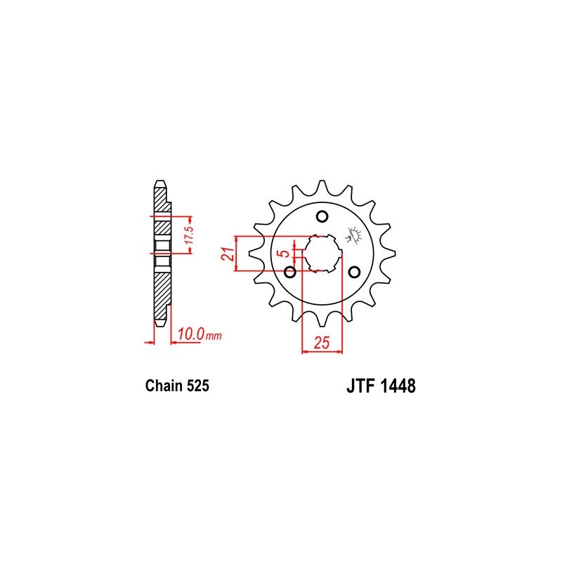 Řetězové kolečko JT 13 zubů, 525