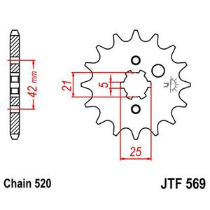 Řetězové kolečko JT JTF 569-18 18 zubů, 520