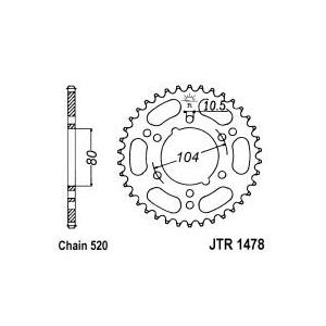Řetězová rozeta JT JTR 1478-40 40 zubů, 520