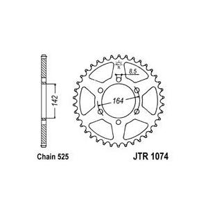 Řetězová rozeta JT JTR 1074-44 44 zubů, 525
