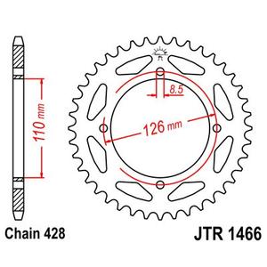 Řetězová rozeta JT JTR 1466-47 47 zubů, 428