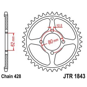 Řetězová rozeta JT 49 zubů, 428