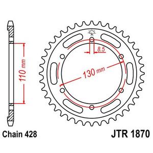 Řetězová rozeta JT JTR 1870-44 44 zubů, 428