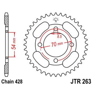 Řetězová rozeta JT JTR 263-34 34 zubů, 428
