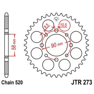 Řetězová rozeta JT JTR 273-41 41 zubů, 520