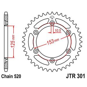 Řetězová rozeta JT JTR 301-45 45 zubů, 520