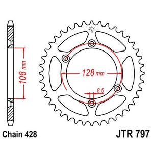 Řetězová rozeta JT JTR 797-51 51 zubů, 428