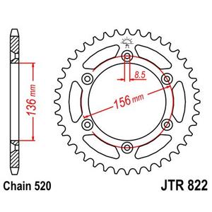 Řetězová rozeta JT JTR 822-42 42 zubů, 520