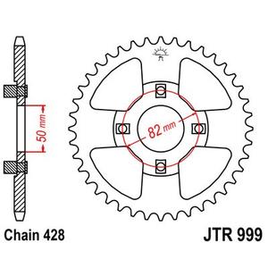 Řetězová rozeta JT JTR 999-42 42 zubů, 428