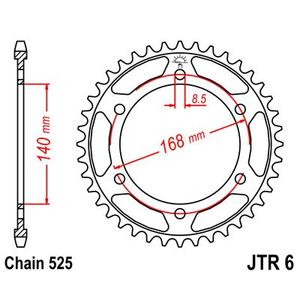 Řetězová rozeta JT JTR 6-42 42 zubů, 525