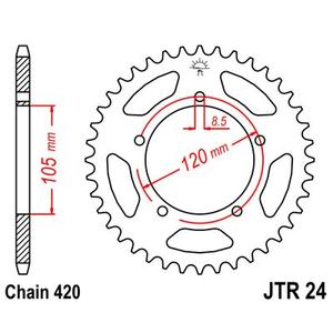 Řetězová rozeta JT JTR 24-50 50 zubů, 420
