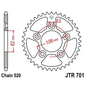 Řetězová rozeta JT JTR 701-38 38 zubů, 520