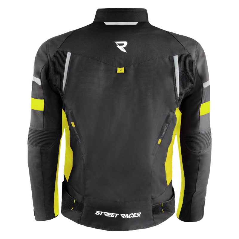 Bunda na motorku Street Racer Evans černo-fluo žlutá