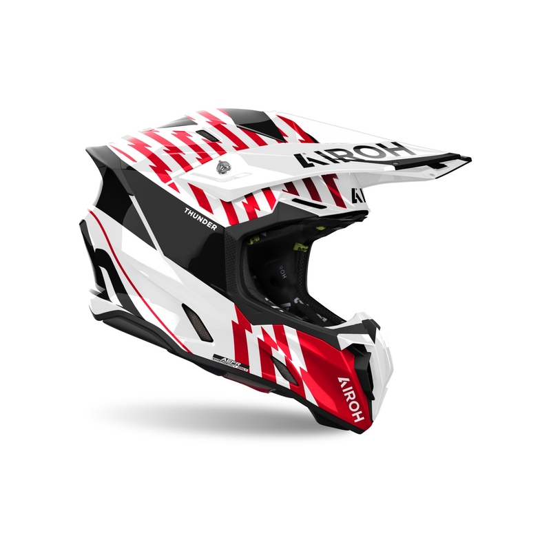 Motokrosová helma Airoh Twist 3 Thunder lesklá červená