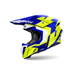 Motokrosová helma Airoh Twist 3 Dizzy lesklá modro-žlutá