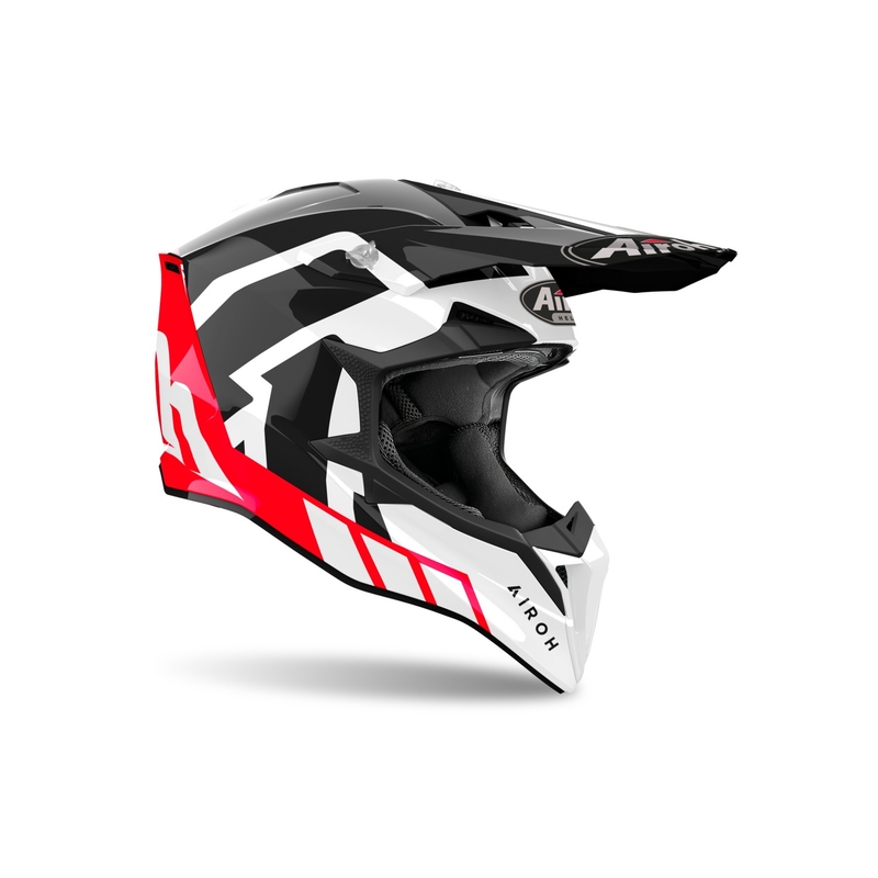Motokrosová helma Airoh Wraaap Reloaded lesklá červená
