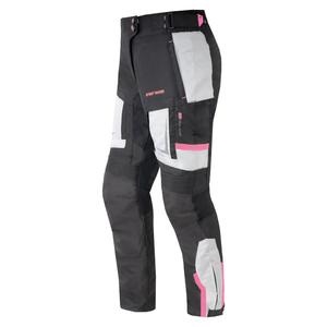 Dámské kalhoty na motorku Street Racer Hilax černo-šedo-růžové
