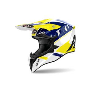 Motokrosová helma Airoh Wraaap Feel 2024 lesklá žluto-modrá