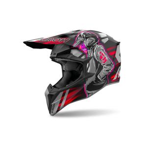 Motokrosová helma Airoh Wraaap Cyber 2024 matná červená
