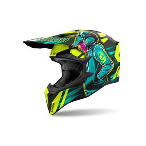 Motokrosová helma Airoh Wraaap Cyber 2024 matná žlutá