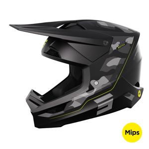 Motokrosová helma Shot Race Battle fluo žlutá matná