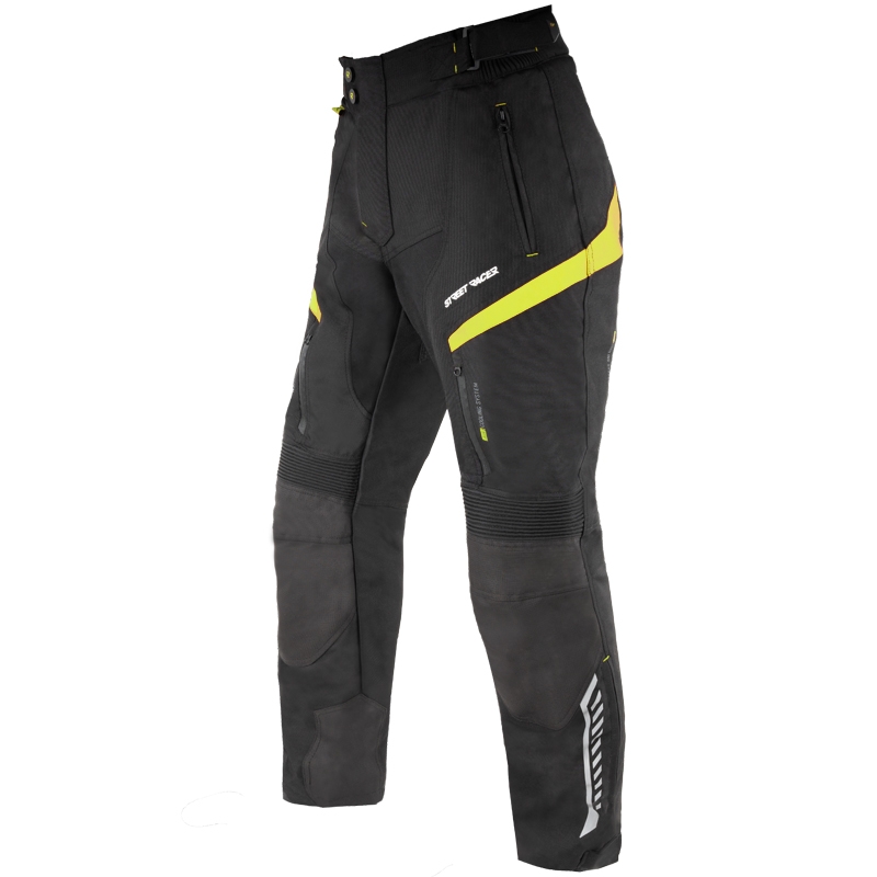 Kalhoty na motorku Street Racer Vix černo-fluo žluté